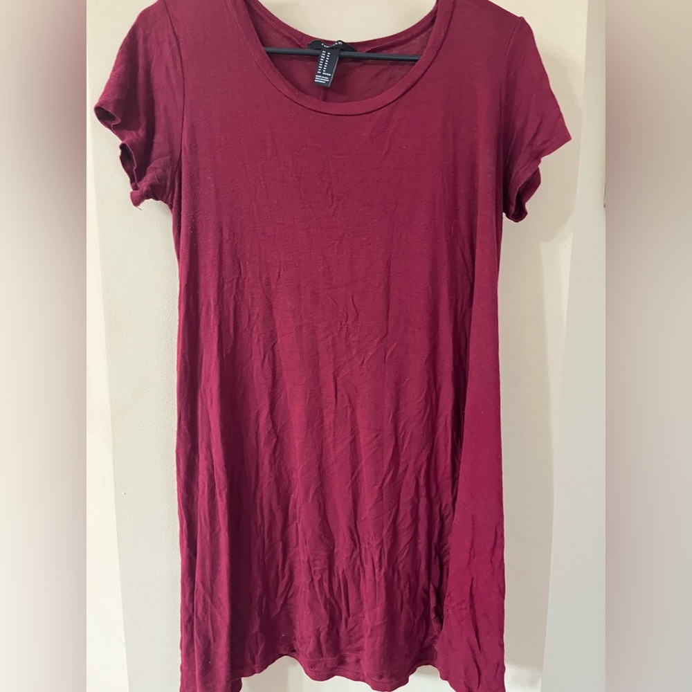 Maroon Forever21 tshirt dress